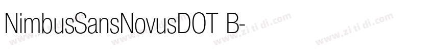 NimbusSansNovusDOT B字体转换